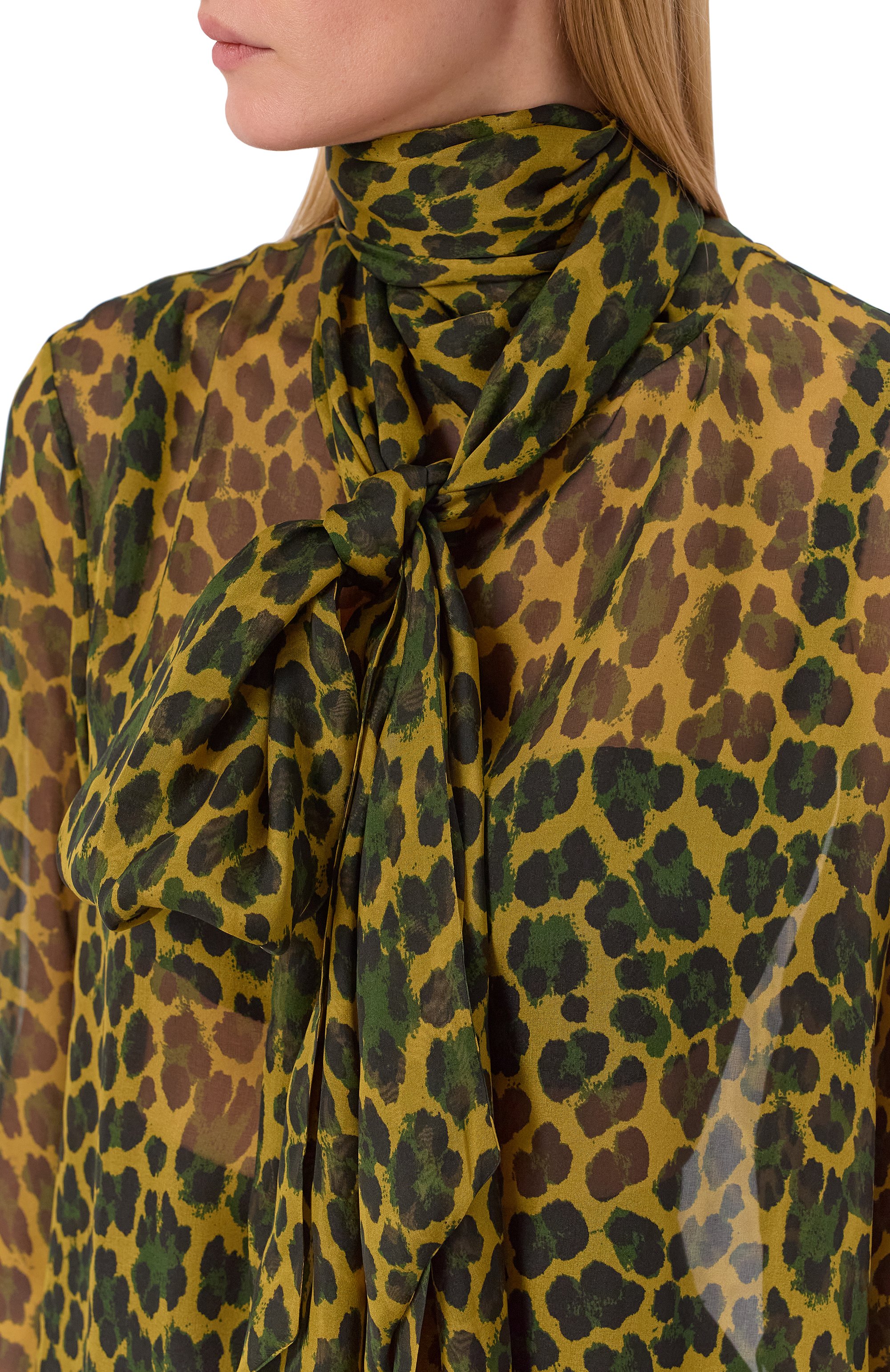 Шелковая блузка SAINT LAURENT, арт. 851373/Y5J72, фото 5