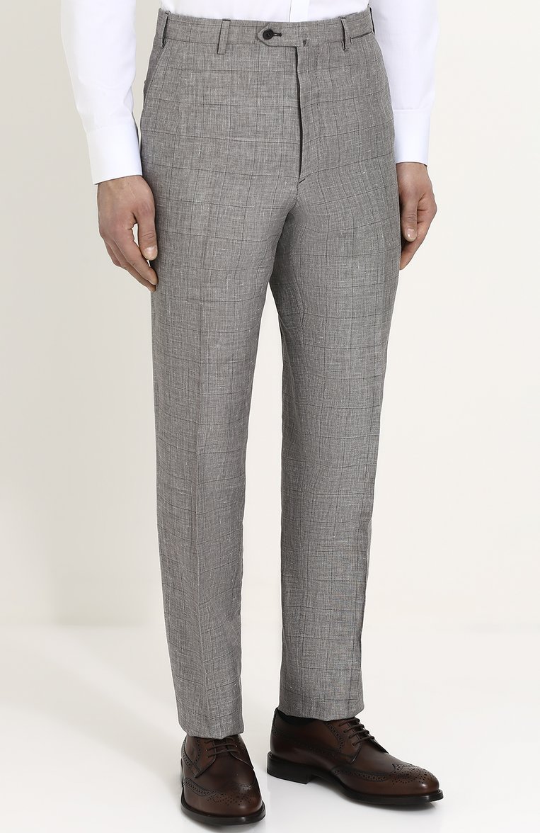 Костюм из смеси шерсти и льна с шелком BRIONI, арт. RA0J0L/P7AN5/BRUNIC0/2, фото 4