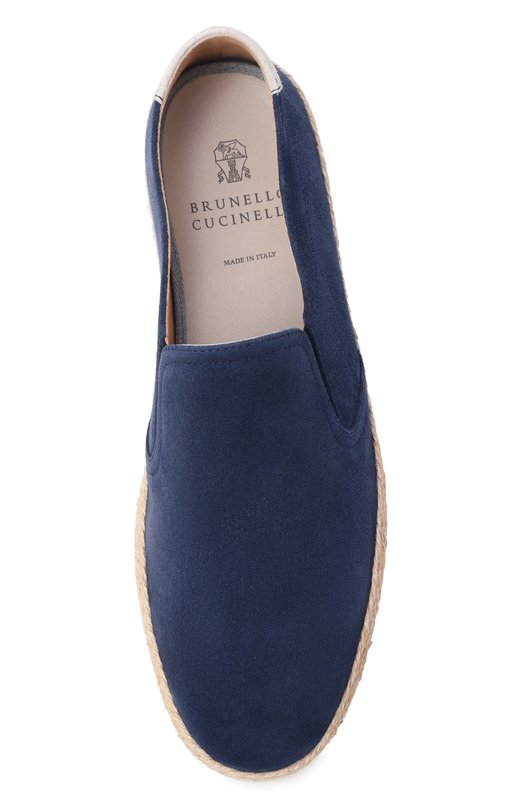 Замшевые эспадрильи Brunello Cucinelli MZU0HEI837 Синий  MZU0HEI837 Фото 5
