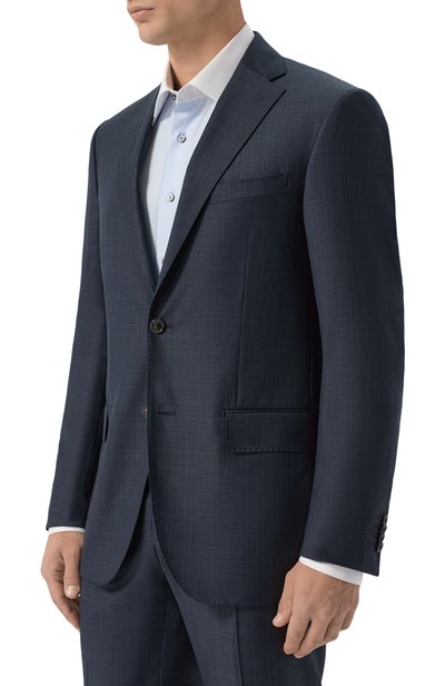 Шерстяной костюм CORNELIANI темно-синего цвета по цене 188500 руб., арт. 286008/2A17504_SET, фото 2 Шерстяной костюм CORNELIANI, арт. 286008/2A17504_SET, фото 2