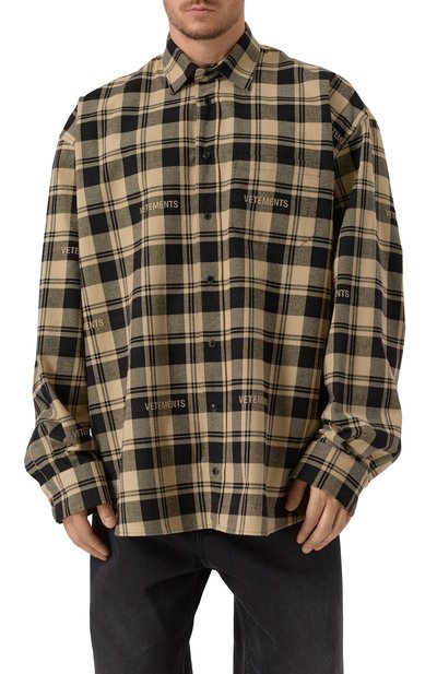 Хлопковая рубашка VETEMENTS, арт. UA65SH919S/25037 FLANNEL, фото 3