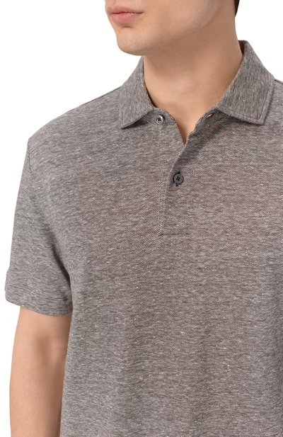 Поло изо льна и хлопка BOSS, арт. 50559147, фото 5