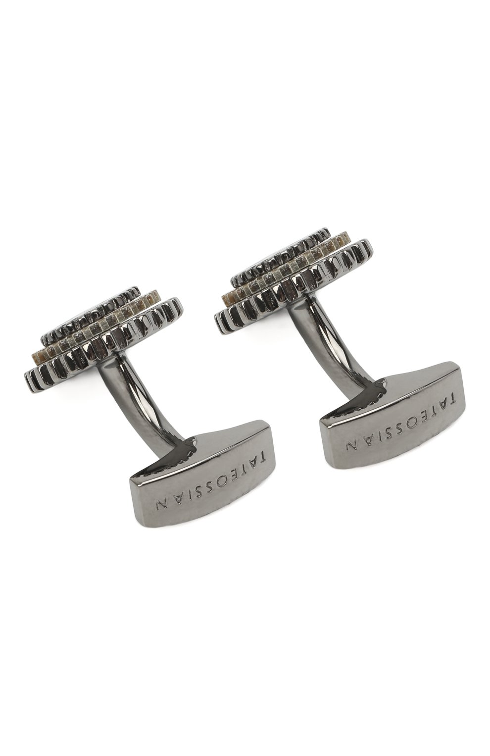 Запонки TATEOSSIAN темно-серого цвета по цене 64500 руб., арт. CL7757/M, фото 2 Запонки TATEOSSIAN, арт. CL7757/M, фото 2