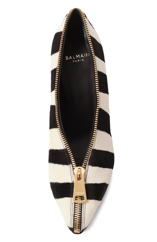 Кожаные туфли Zip Balmain FN0UA175/LZBA Чёрно-белый  FN0UA175/LZBA Фото 6