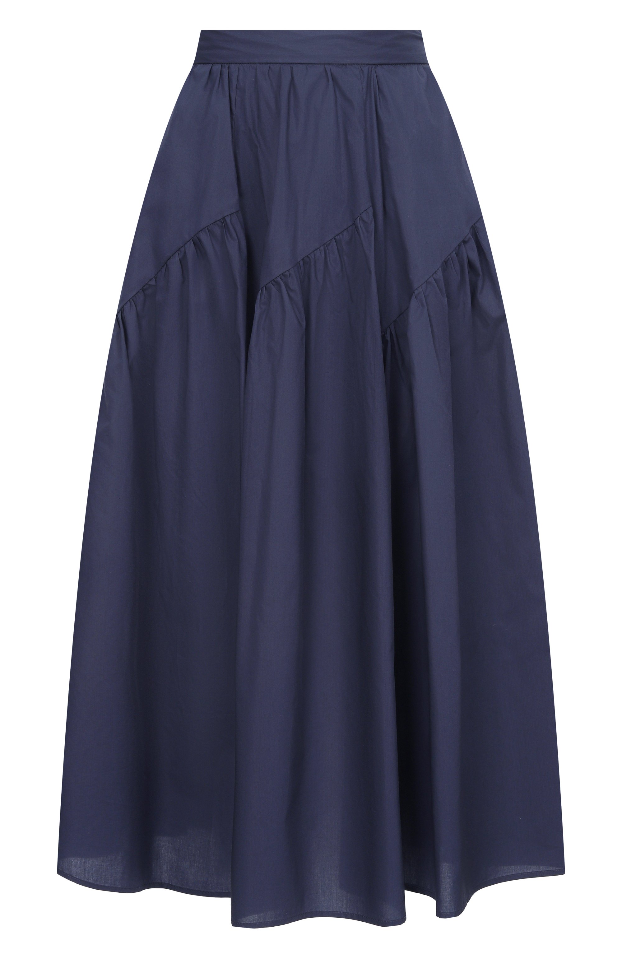 Хлопковая юбка LORENA ANTONIAZZI темно-синего цвета по цене 89600 руб., арт. E2640G043A/5278, фото 1 Хлопковая юбка LORENA ANTONIAZZI, арт. E2640G043A/5278, фото 1