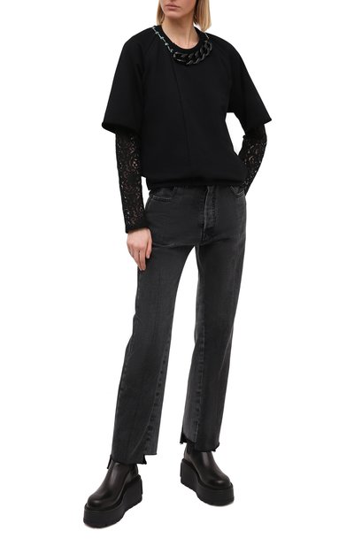 Свитшот N21 черного цвета по цене 44650 руб., арт. 20I N2S0/E041/4100, фото 2 Свитшот N21, арт. 20I N2S0/E041/4100, фото 2