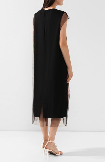 Шелковое платье DRIES VAN NOTEN черного цвета по цене 156000 руб., арт. 192-11049-8129, фото 4 Шелковое платье DRIES VAN NOTEN, арт. 192-11049-8129, фото 4