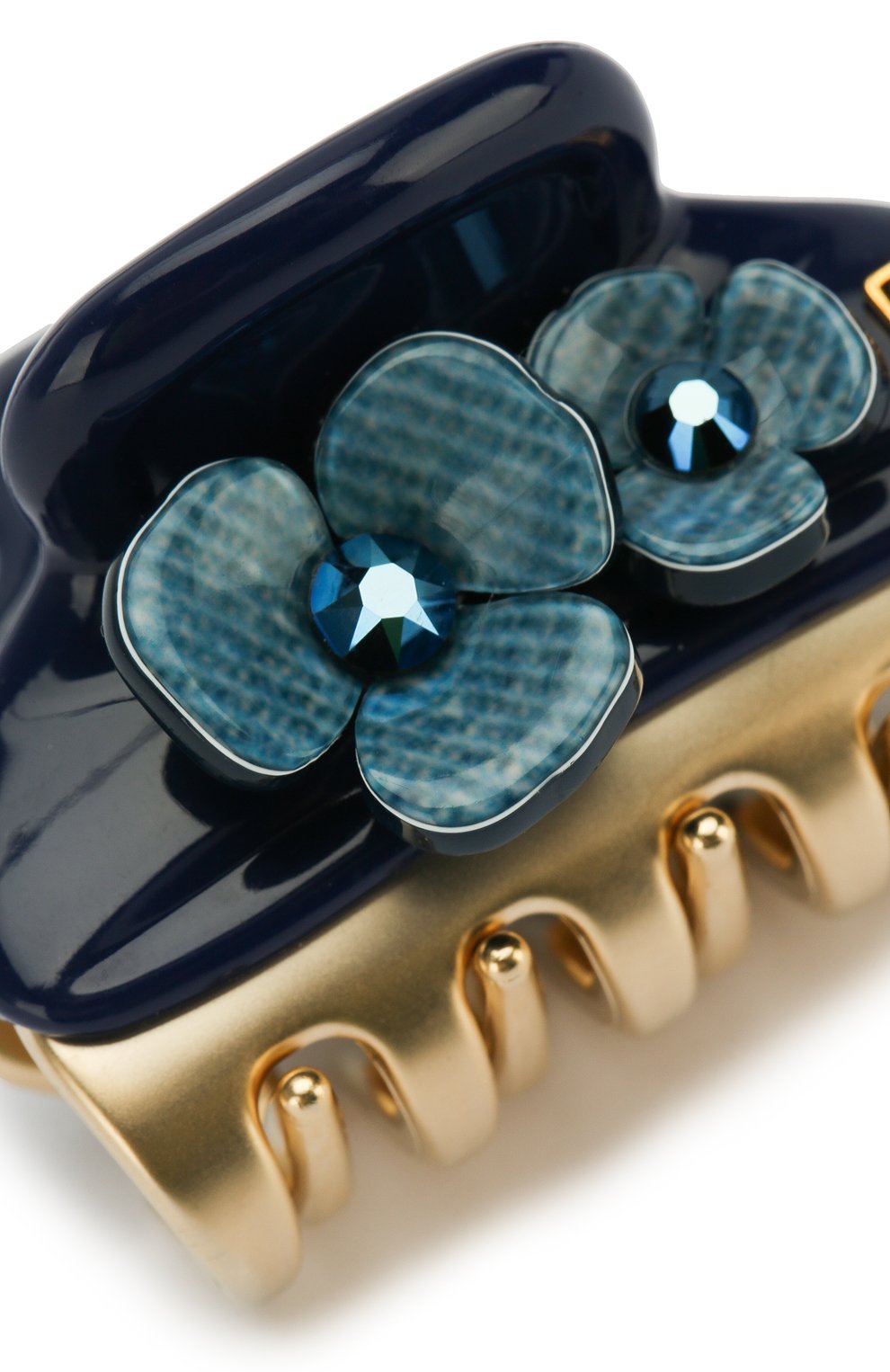 Зажим для волос ALEXANDRE DE PARIS темно-синего цвета по цене 7100 руб., арт. ICC45-14339-53 M, фото 3 Зажим для волос ALEXANDRE DE PARIS, арт. ICC45-14339-53 M, фото 3