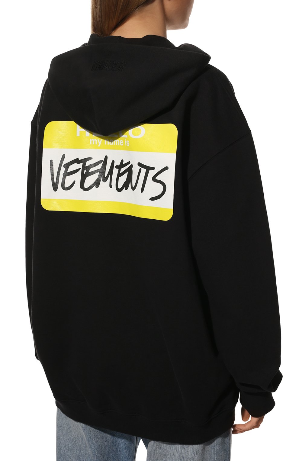 Хлопковый кардиган VETEMENTS черного цвета по цене 94950 руб., арт. UA53HD200B 1606/W, фото 4 Хлопковый кардиган VETEMENTS, арт. UA53HD200B 1606/W, фото 4