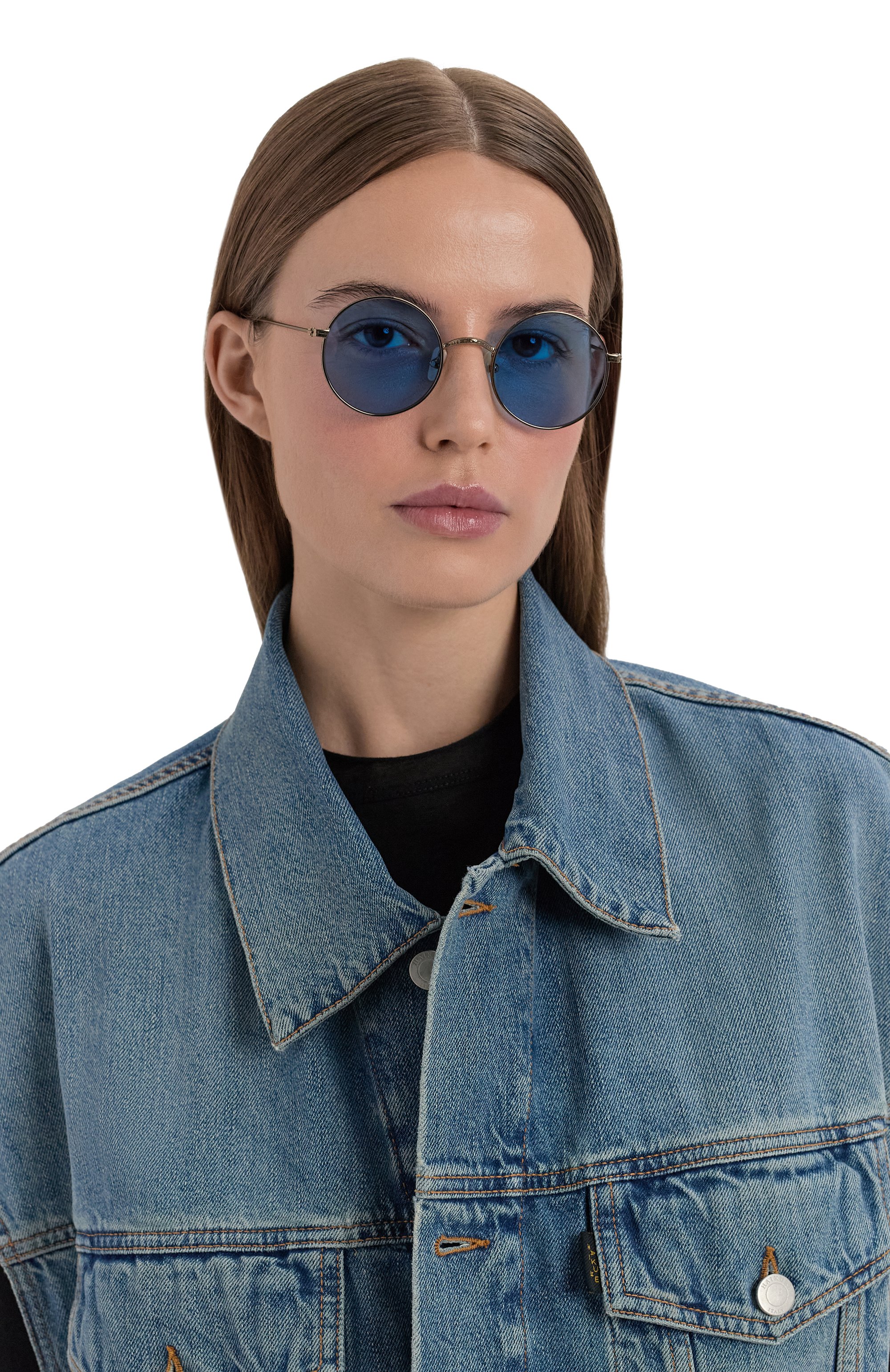 Солнцезащитные очки MOSCOT, арт. HAMISH SUN ANTIQUE G0LD/CELEBRITY BLUE, фото 3