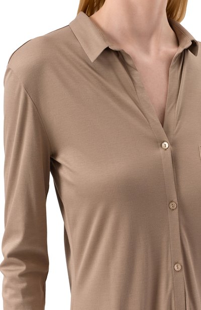 Сорочка HANRO коричневого цвета по цене 29240 руб., арт. 077420, фото 5 Сорочка HANRO, арт. 077420, фото 5