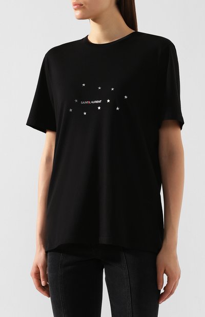 Хлопковая футболка SAINT LAURENT, арт. 577062/YBJF2, фото 3