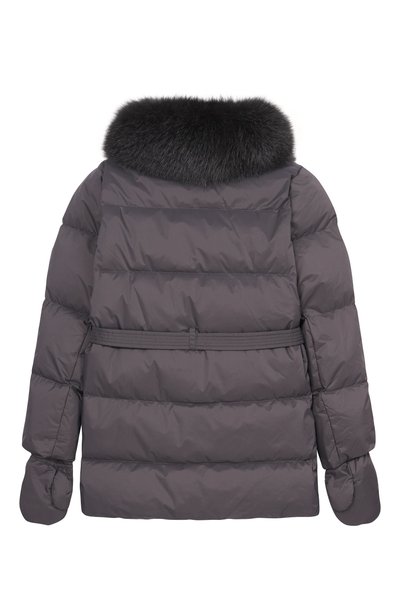 Пуховик с отделкой из кролика YVES SALOMON ENFANT, арт. 23WEM001XXD0XW, фото 2