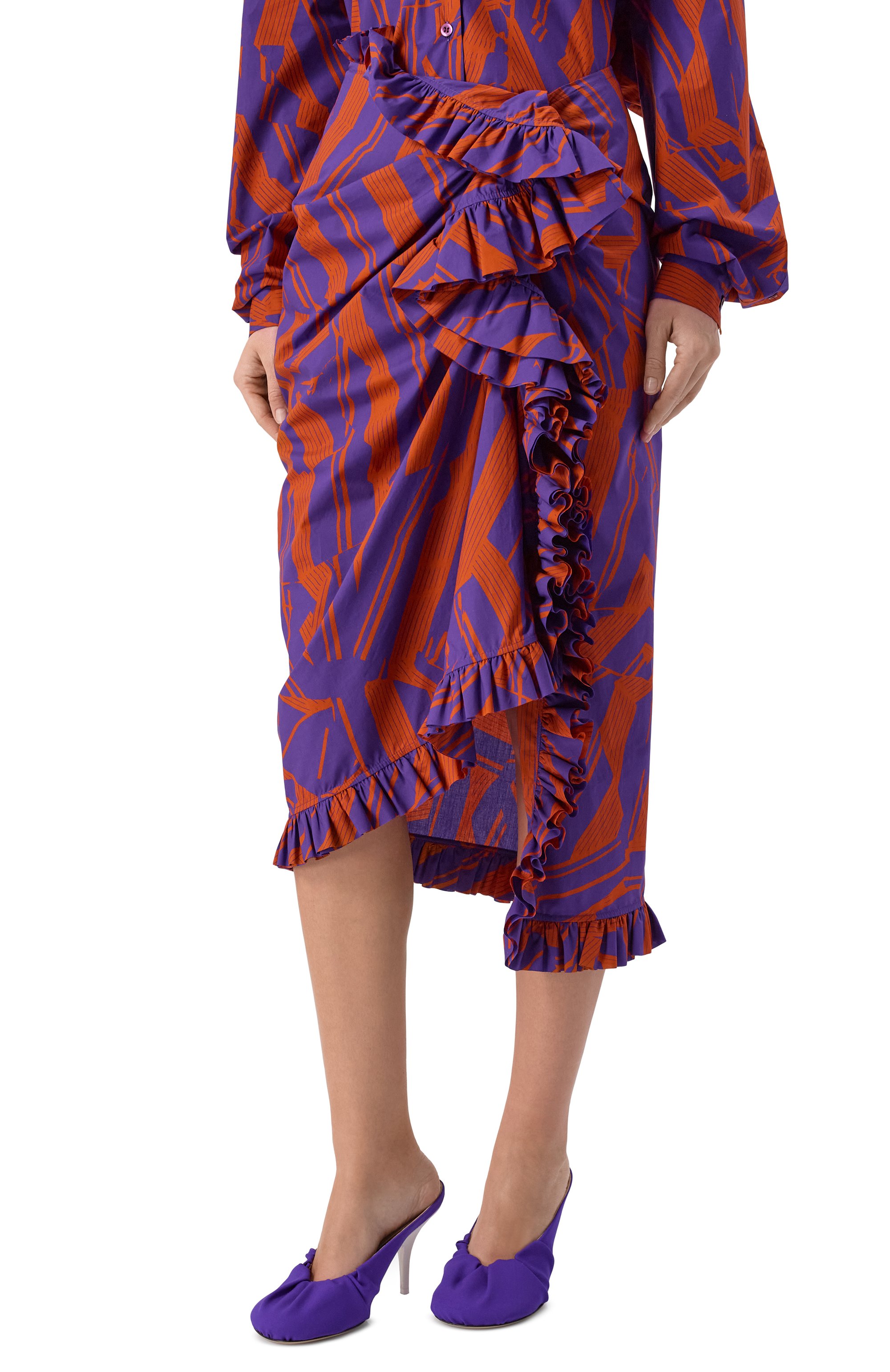 Хлопковая юбка DRIES VAN NOTEN, арт. 130813/3003, фото 3