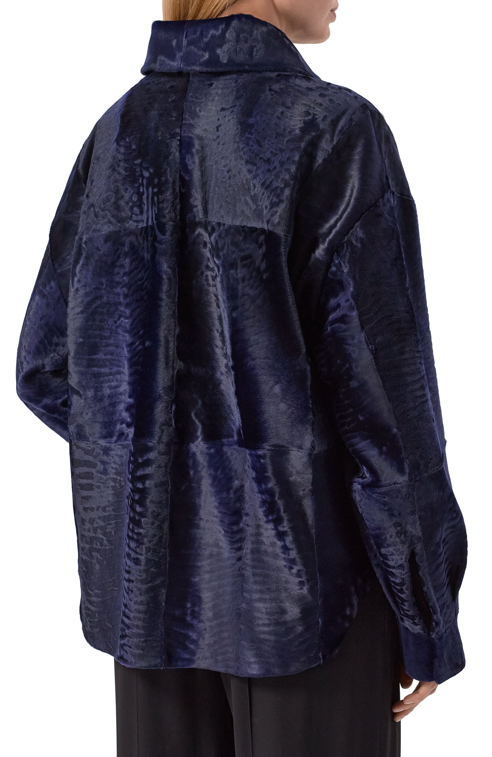 Куртка-рубашка из каракульчи MVST, арт. M022/KARAKULCHA NAVY, фото 4