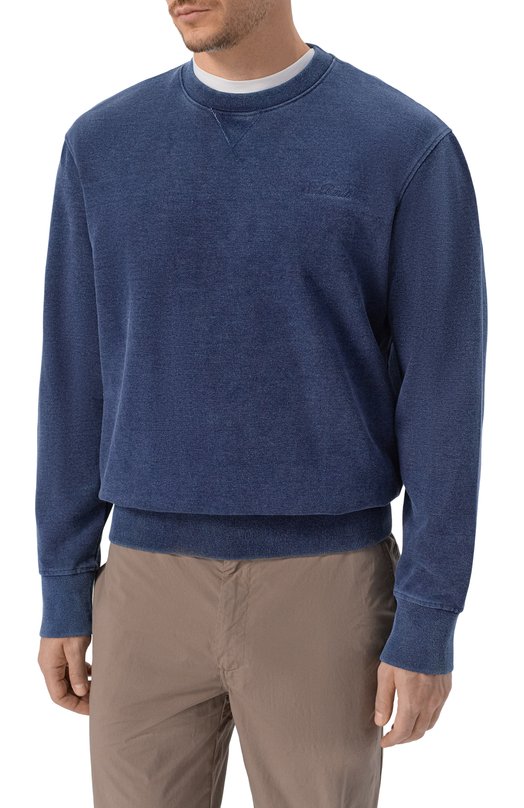 Хлопковый свитшот MC2 Saint Barth C00P001-00490L/C00PER Синий  C00P001-00490L/C00PER Фото 3