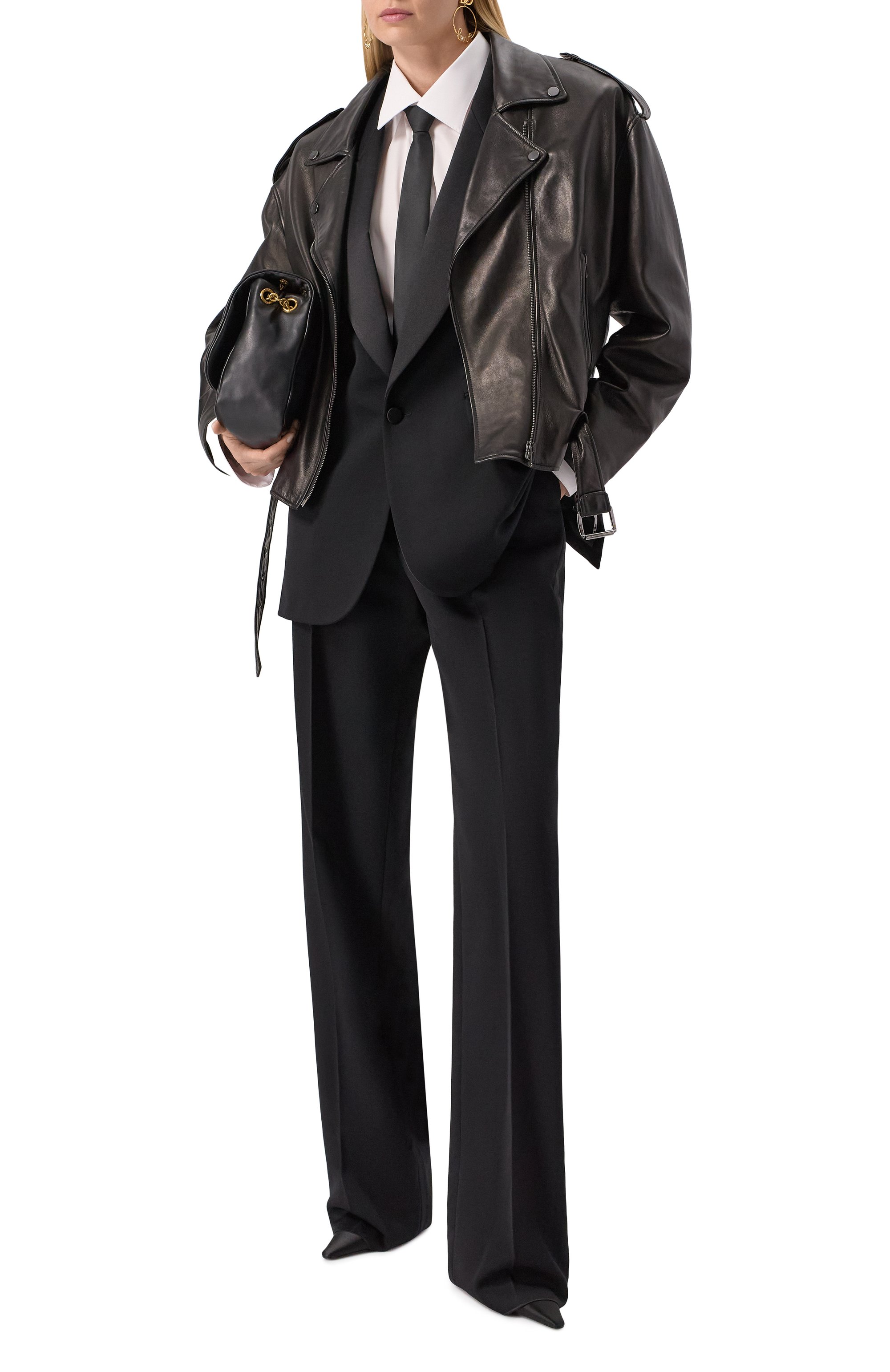 Шерстяные брюки SAINT LAURENT, арт. 813972/Y7E63, фото 2