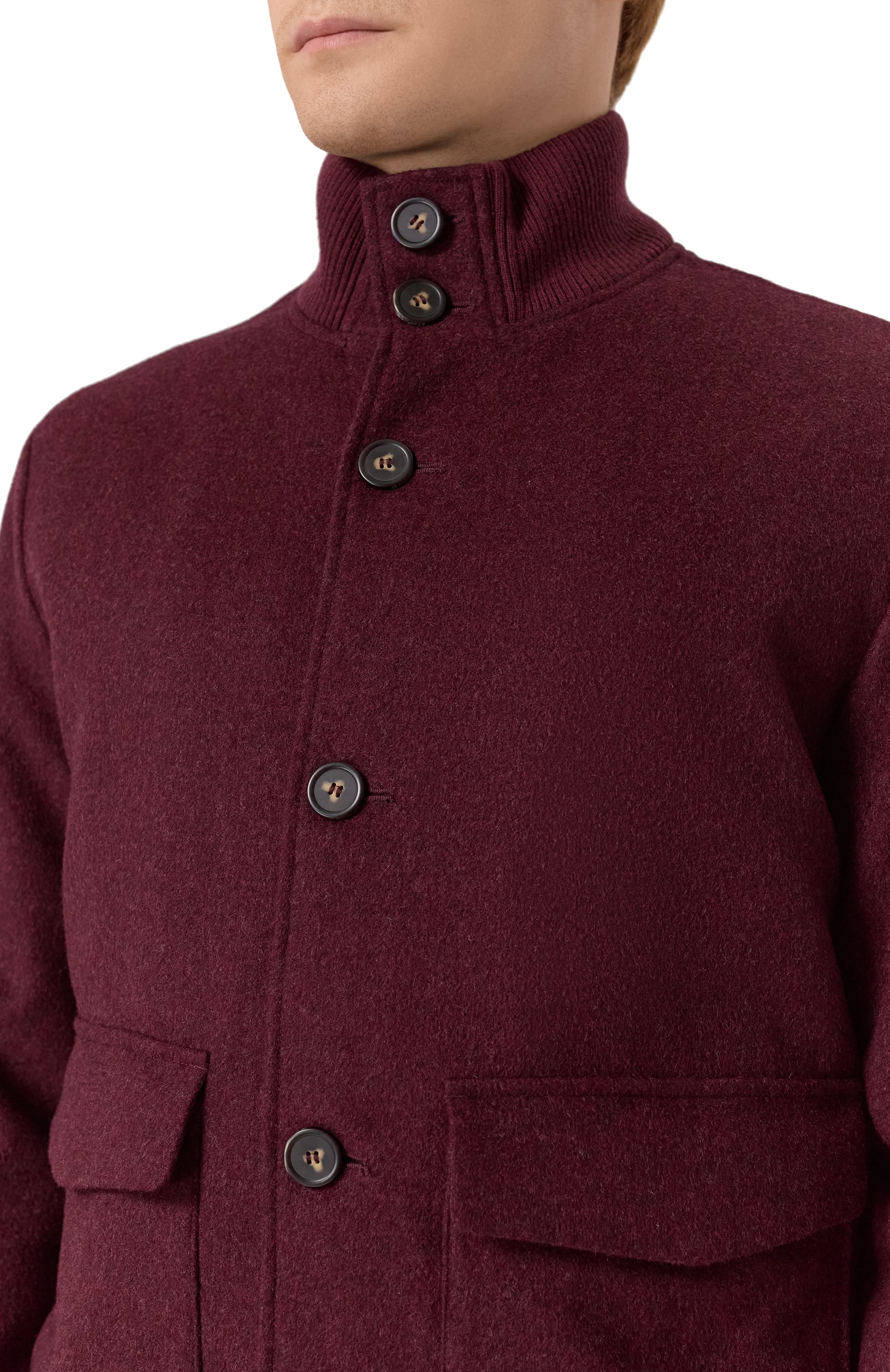 Шерстяной бомбер 12 STOREEZ бордового цвета по цене 53000 руб., арт. 127380, фото 5 Шерстяной бомбер 12 STOREEZ, арт. 127380, фото 5