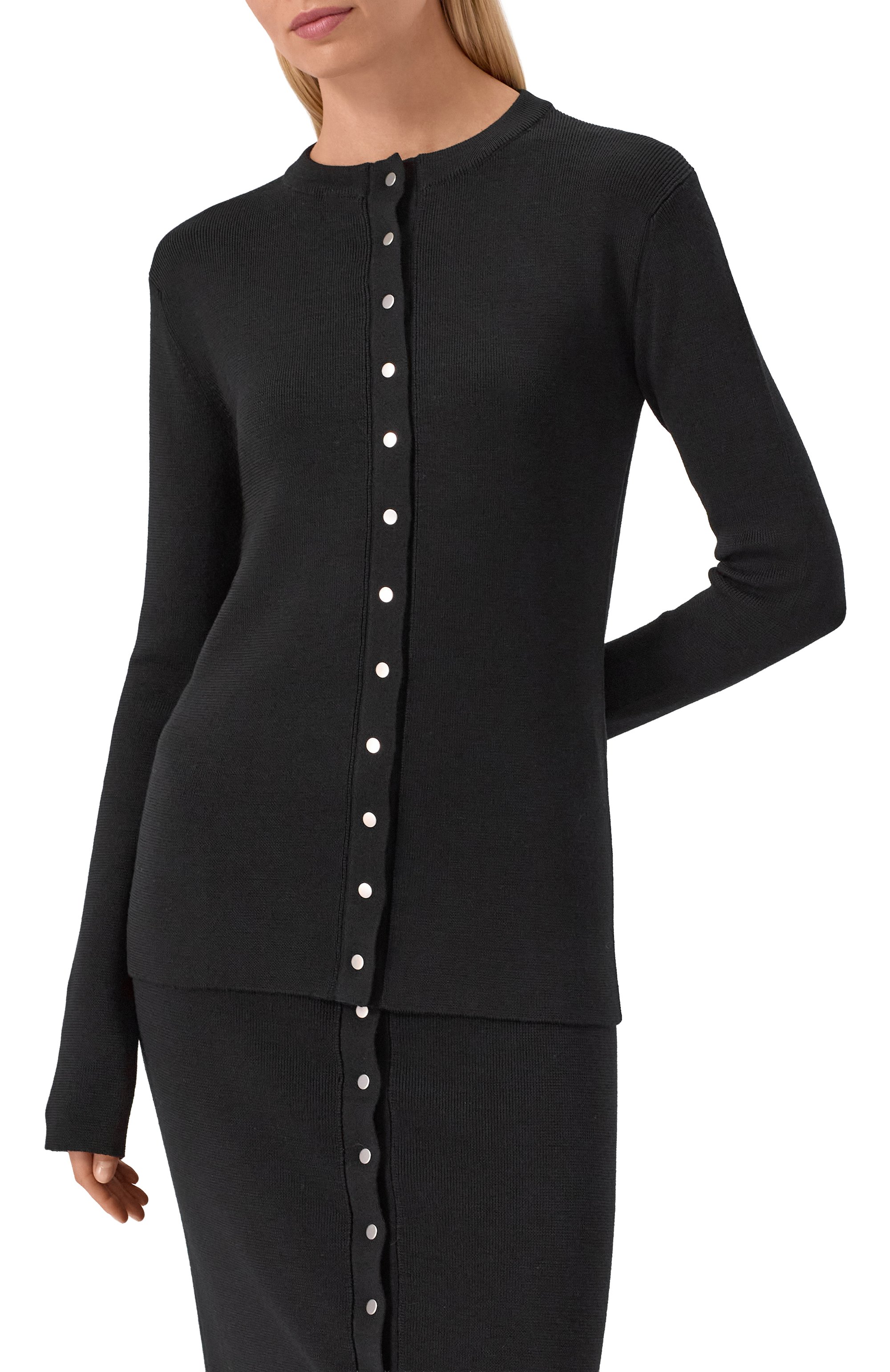 Шерстяной кардиган JIL SANDER черного цвета по цене 212500 руб., арт. J02HP0037/J14797, фото 3 Шерстяной кардиган JIL SANDER, арт. J02HP0037/J14797, фото 3