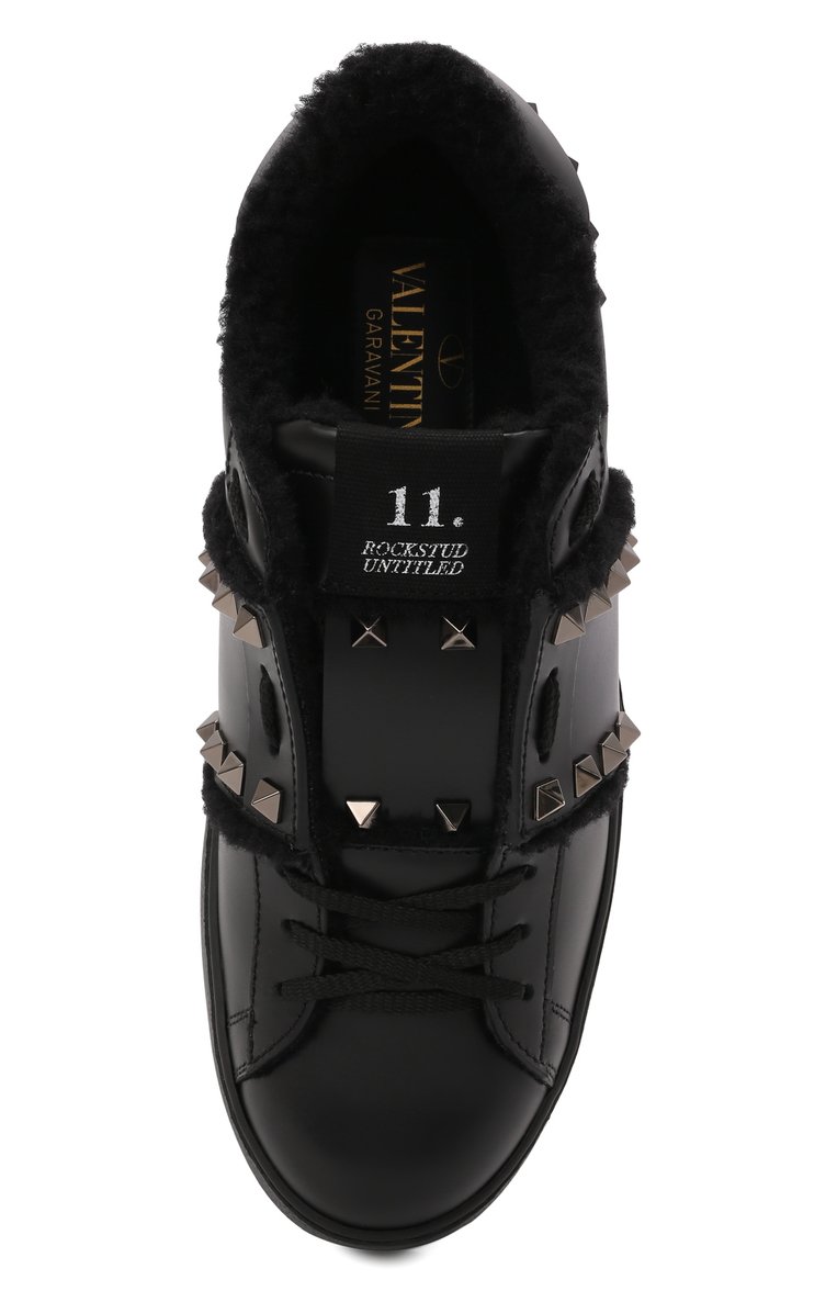 Кожаные кеды rockstud untitled VALENTINO, арт. WW0S0A01/FAN, фото 1