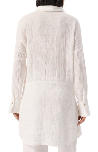 Хлопковая рубашка MELISSA ODABASH белого цвета по цене 37250 руб., арт. SARA CR, фото 4 Хлопковая рубашка MELISSA ODABASH, арт. SARA CR, фото 4