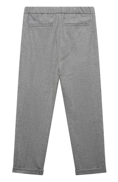 Шерстяные брюки BRUNELLO CUCINELLI серого цвета по цене 60500 руб., арт. BE258P113C, фото 2 Шерстяные брюки BRUNELLO CUCINELLI, арт. BE258P113C, фото 2