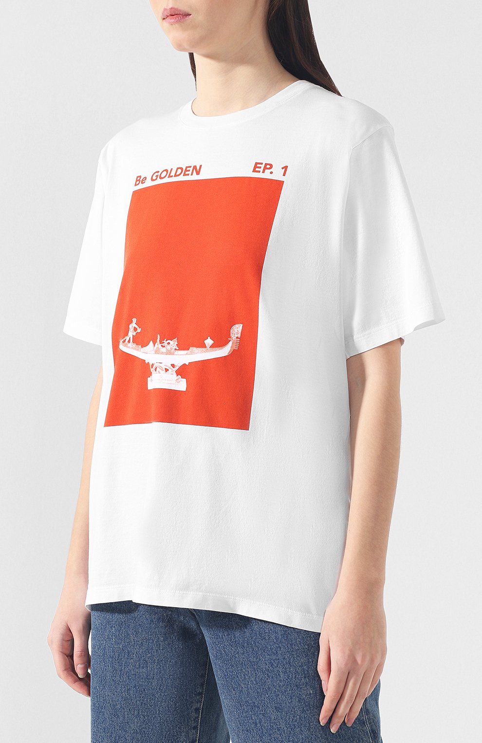 Хлопковая футболка GOLDEN GOOSE DELUXE BRAND, арт. G34WP026.F2, фото 3