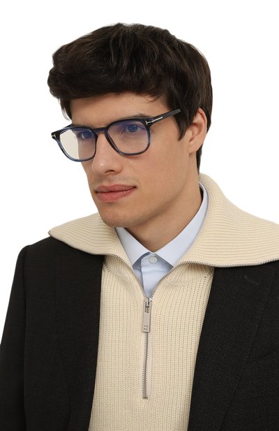 Оправа TOM FORD голубого цвета по цене 39750 руб., арт. TF5868-B 092, фото 2 Оправа TOM FORD, арт. TF5868-B 092, фото 2