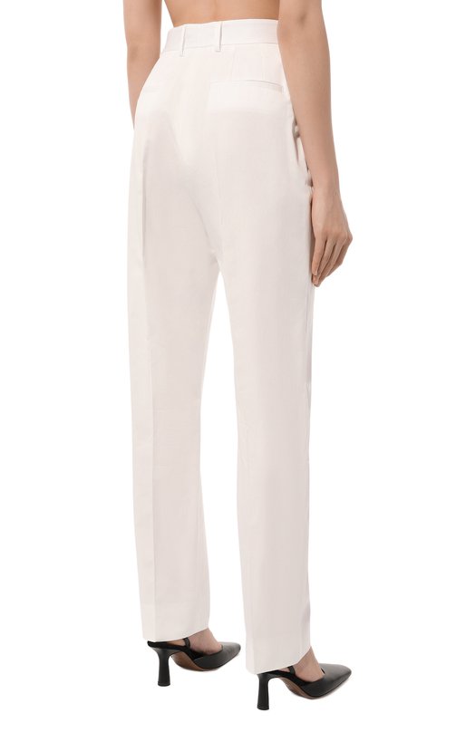 Хлопковые брюки Dolce & Gabbana FTAM2T/FUFJR Белый  FTAM2T/FUFJR Фото 4