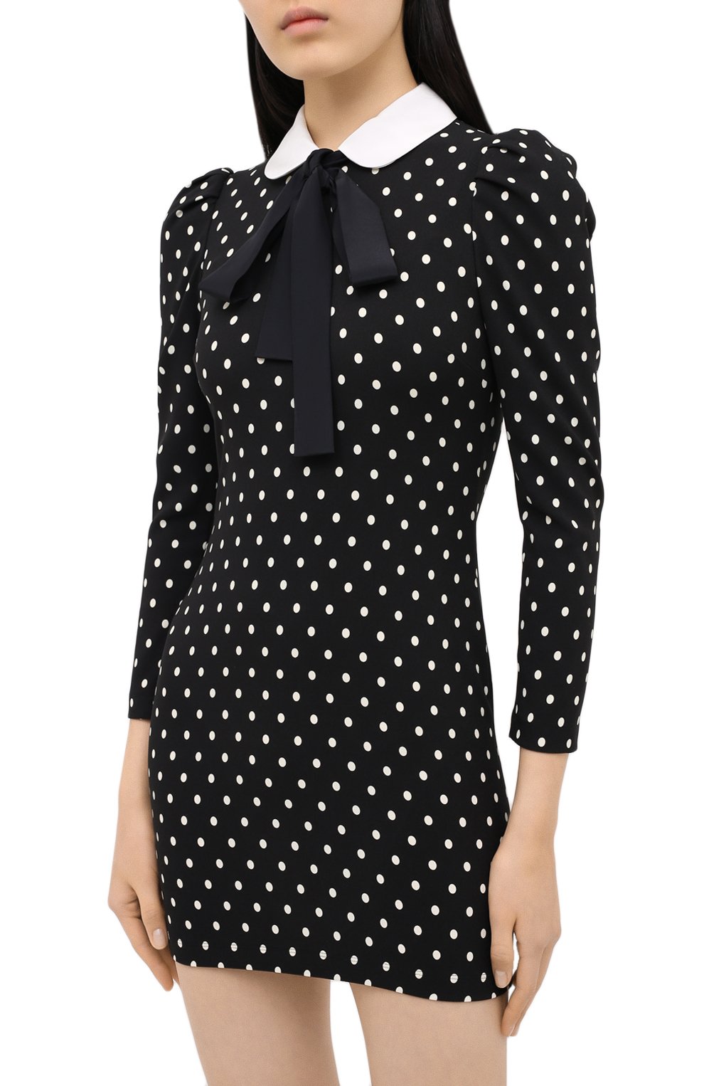 Платье REDVALENTINO черно-белого цвета по цене 51850 руб., арт. UR0VAT80/5EK, фото 3 Платье REDVALENTINO, арт. UR0VAT80/5EK, фото 3