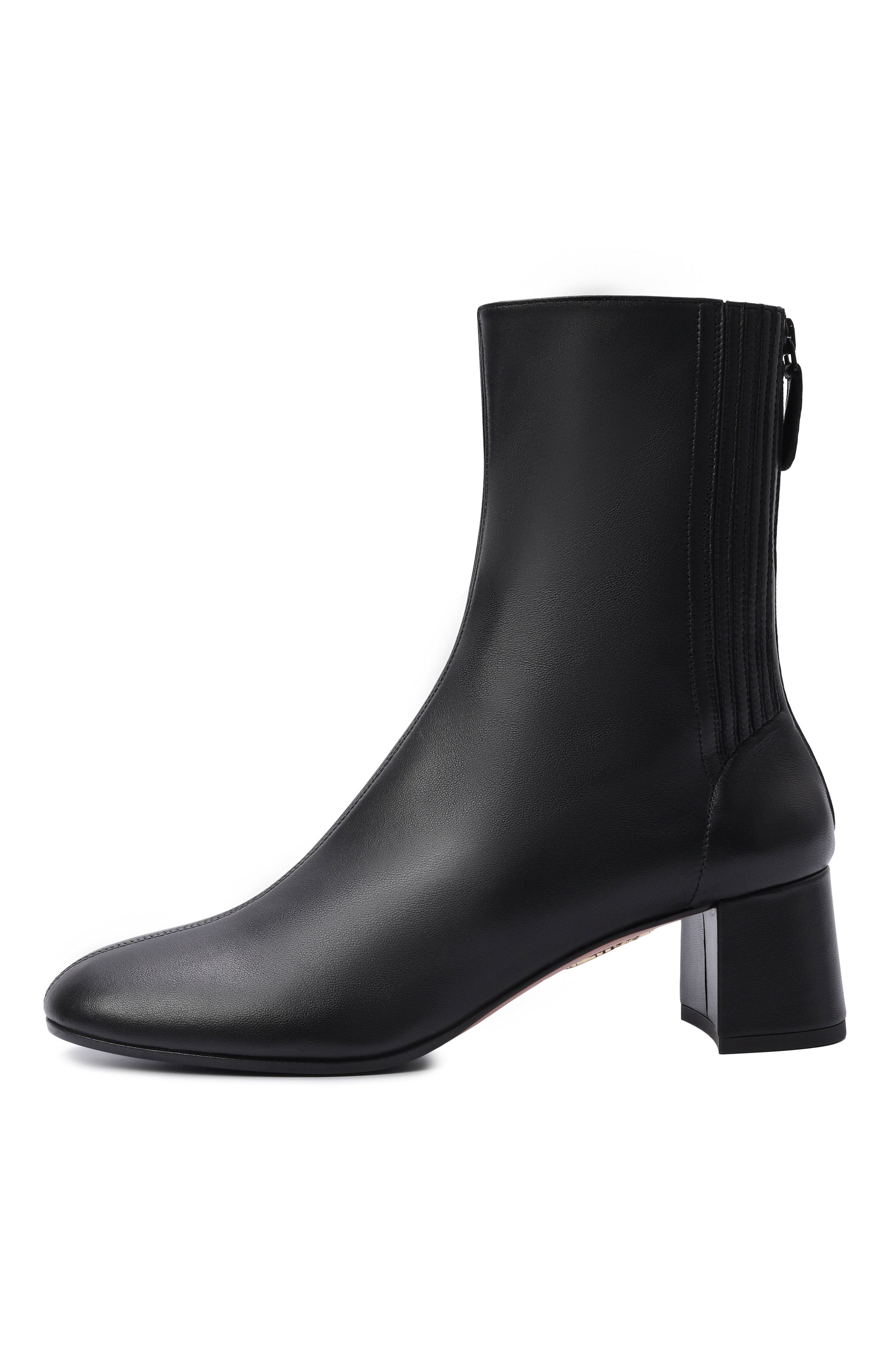 Кожаные ботильоны saint honore 50 AQUAZZURA, арт. SH0MIDB0-NAP-000_001, фото 4