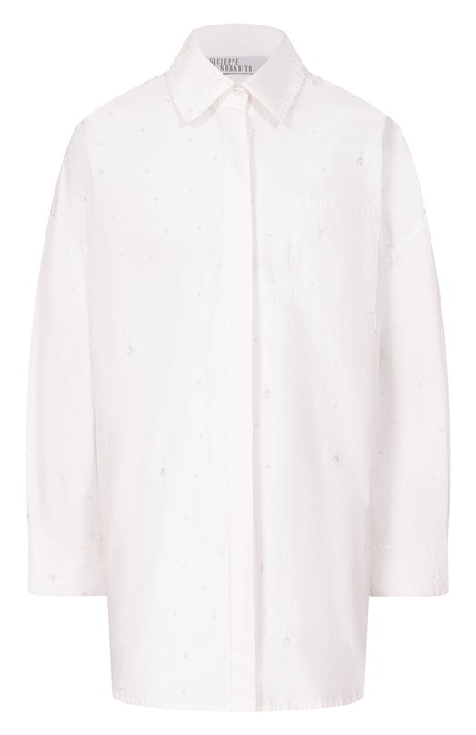 Хлопковая рубашка Giuseppe di Morabito 06PSED913R 16406 Белый 06PSED913R 16406