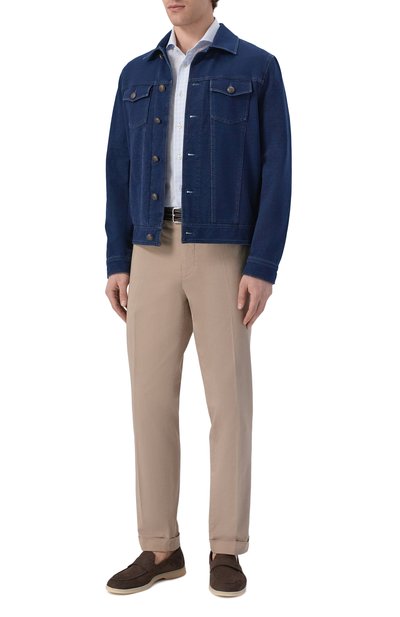 Хлопковая сорочка VAN LAACK голубого цвета по цене 29950 руб., арт. VL-RES0-SF25/152128, фото 2 Хлопковая сорочка VAN LAACK, арт. VL-RES0-SF25/152128, фото 2