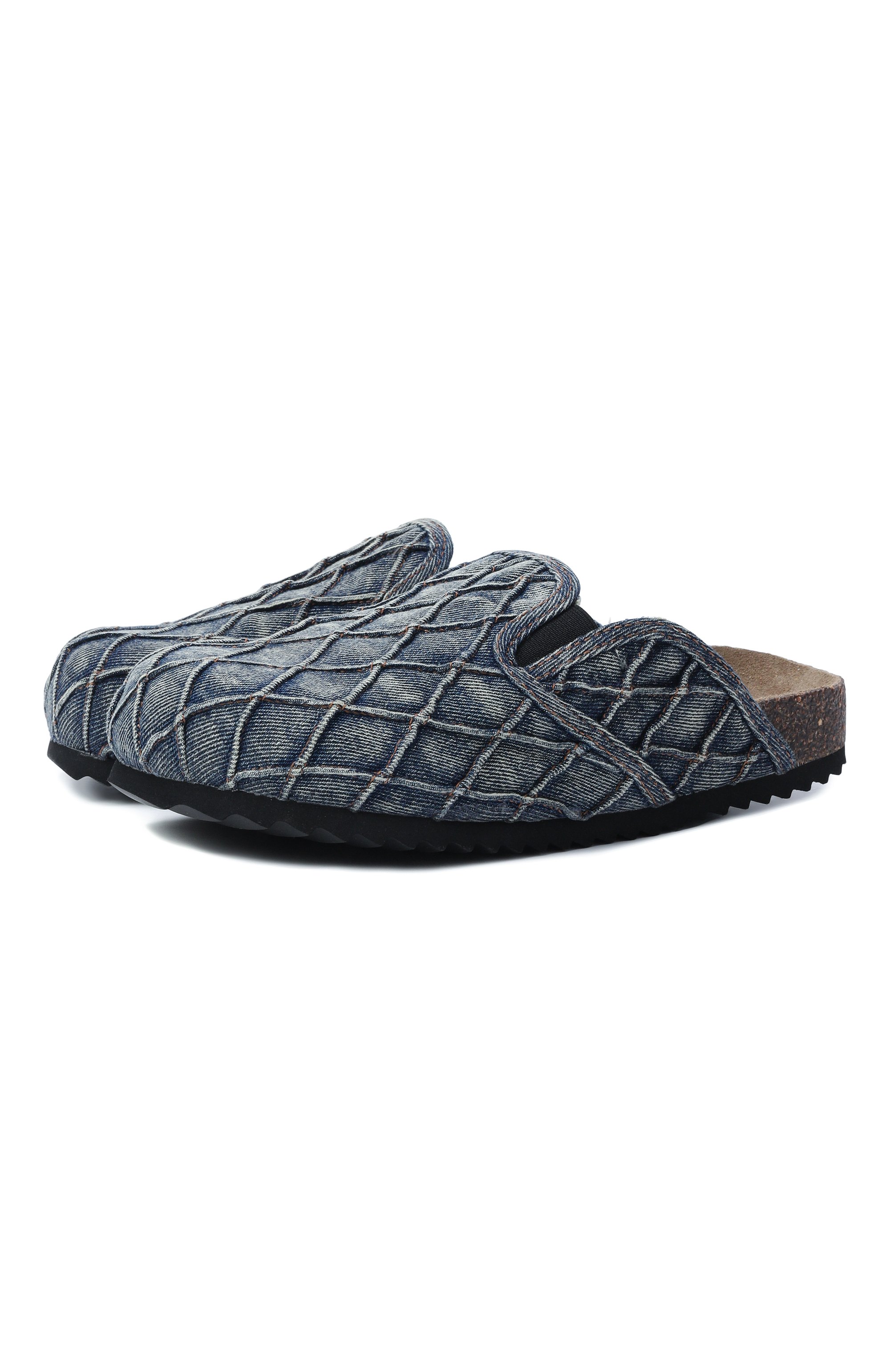 Текстильные сабо DIESEL голубого цвета по цене 23700 руб., арт. Y03840/P7504, фото 1 Текстильные сабо DIESEL, арт. Y03840/P7504, фото 1