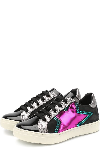 Лаковые кроссовки с аппликациями MISSOURI, арт. 11645/27-30, фото 1