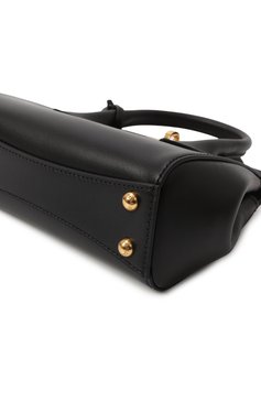 Женская сумка marlene small DOLCE & GABBANA черного цвета, арт. BB7744/A3G19 | Фото 3 (Размер: small; Материал сплава: Проставлено; Драгоценные камни: Проставлено; Ремень/цепочка: На ремешке; Материал: Натуральная кожа)
