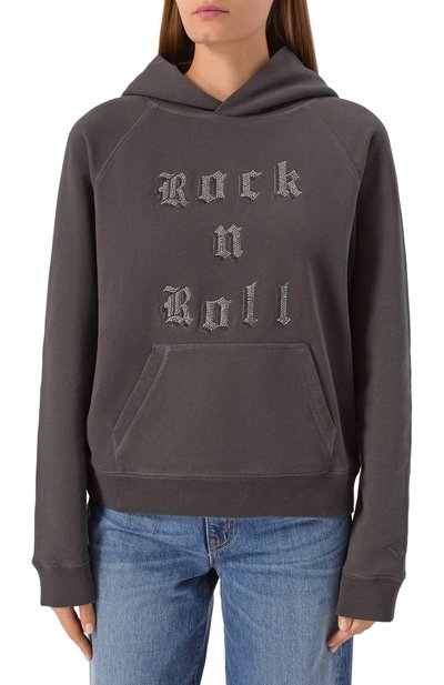 Хлопковое худи ZADIG AND VOLTAIRE, арт. JWSS01607, фото 3