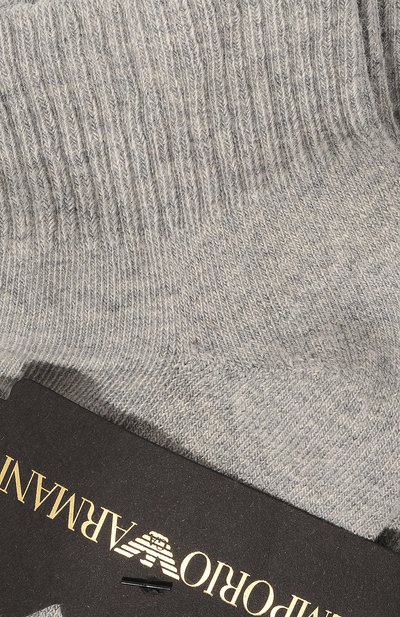 Комплект из двух пар носков EMPORIO ARMANI серого цвета по цене 1595 руб., арт. 292304/2F258, фото 2 Комплект из двух пар носков EMPORIO ARMANI, арт. 292304/2F258, фото 2