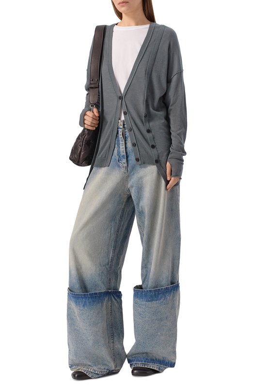 Кардиган из кашемира и шелка Isabel Benenato DK04F25 Серый  DK04F25 Фото 2