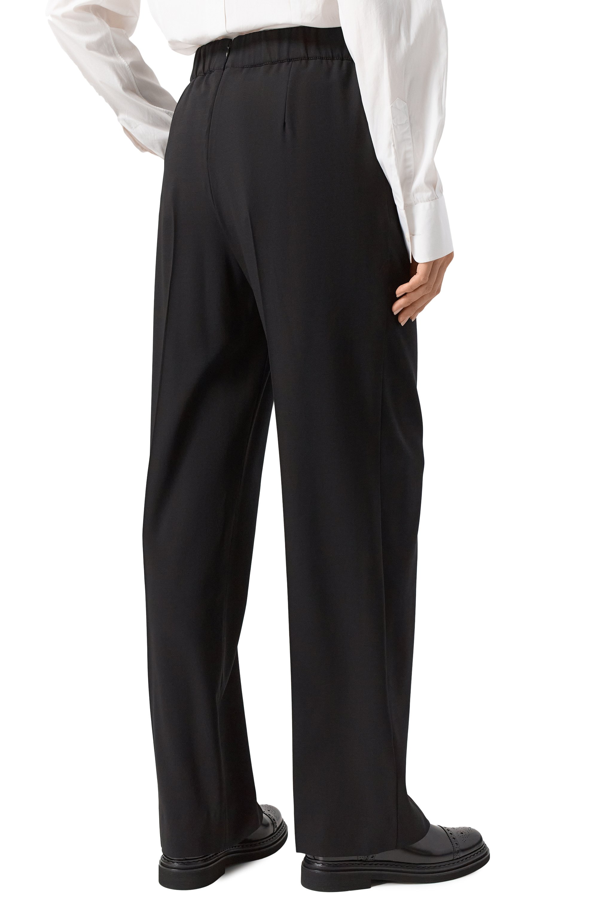 Шерстяные брюки DOLCE & GABBANA черного цвета по цене 95500 руб., арт. FTC6ZT/FUBAJ, фото 4 Шерстяные брюки DOLCE & GABBANA, арт. FTC6ZT/FUBAJ, фото 4