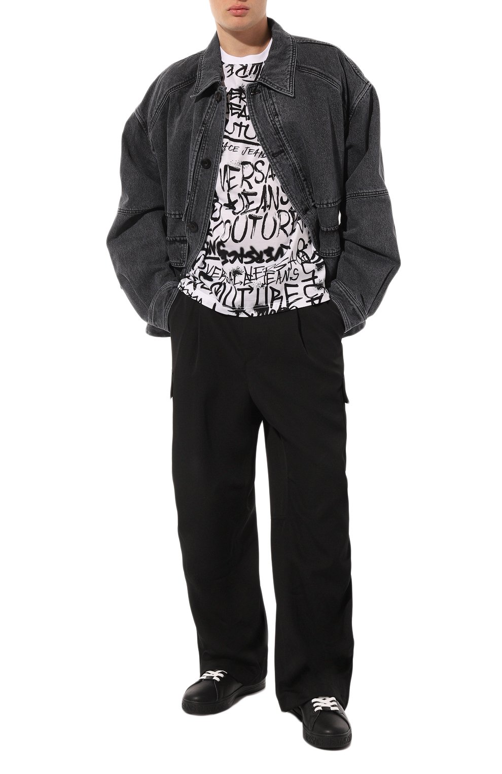 Хлопковая футболка VERSACE JEANS COUTURE, арт. 75GAH6S0/JS211, фото 2