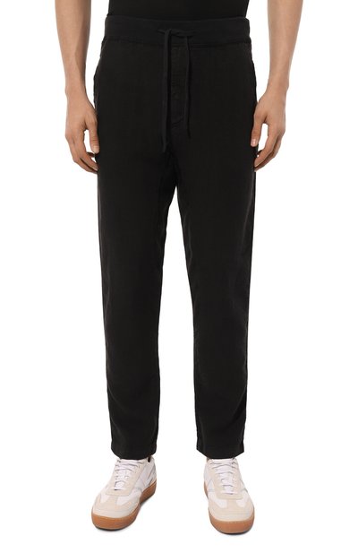 Льняные брюки 120% LINO черного цвета по цене 29500 руб., арт. 31ALIM2131/0000253/000, фото 3 Льняные брюки 120% LINO, арт. 31ALIM2131/0000253/000, фото 3