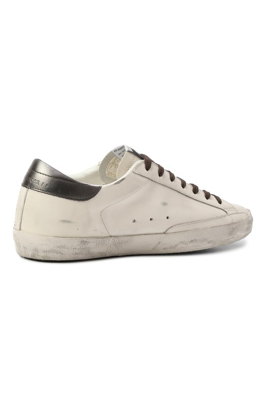 Кожаные кеды Super-Star Golden Goose Deluxe Brand GMF00101.F007516 Белый  GMF00101.F007516 Фото 5