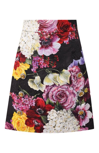 Женская юбка из смеси хлопка и вискозы DOLCE & GABBANA, арт. F4BJWZ/HSMW5