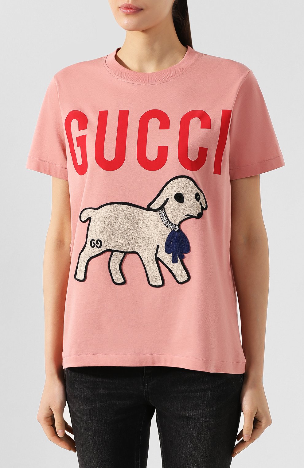 Хлопковая футболка GUCCI, арт. 580762/XJBSX, фото 3
