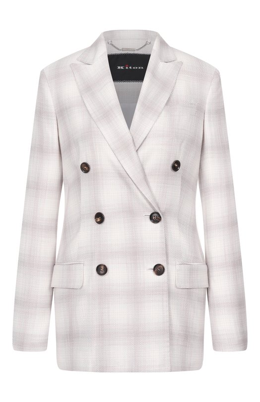 Жакет из вискозы Kiton D46523K0922G08 Белый D46523K0922G08