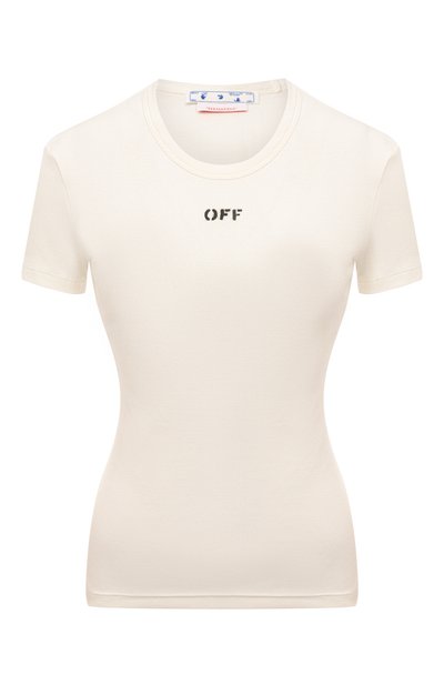 Женская хлопковая футболка OFF-WHITE, арт. 0WAA065C99JER002