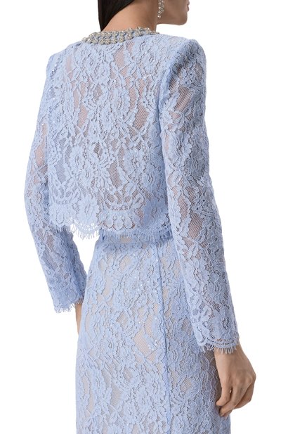 Жакет из вискозы и хлопка SELF-PORTRAIT, арт. RS25053TBL, фото 4