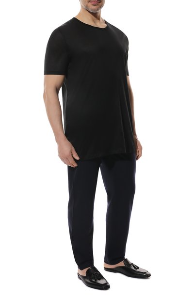 Хлопковая футболка ZIMMERLI черного цвета по цене 17350 руб., арт. 252-8125/3XL, фото 2 Хлопковая футболка ZIMMERLI, арт. 252-8125/3XL, фото 2