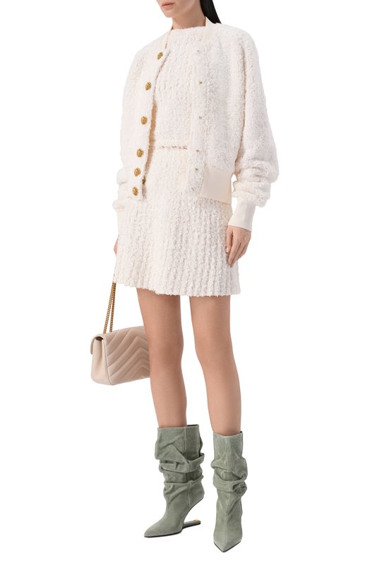 Замшевые полусапоги No Wedge Balmain GN0TA236/LCMK Зелёный  GN0TA236/LCMK Фото 3